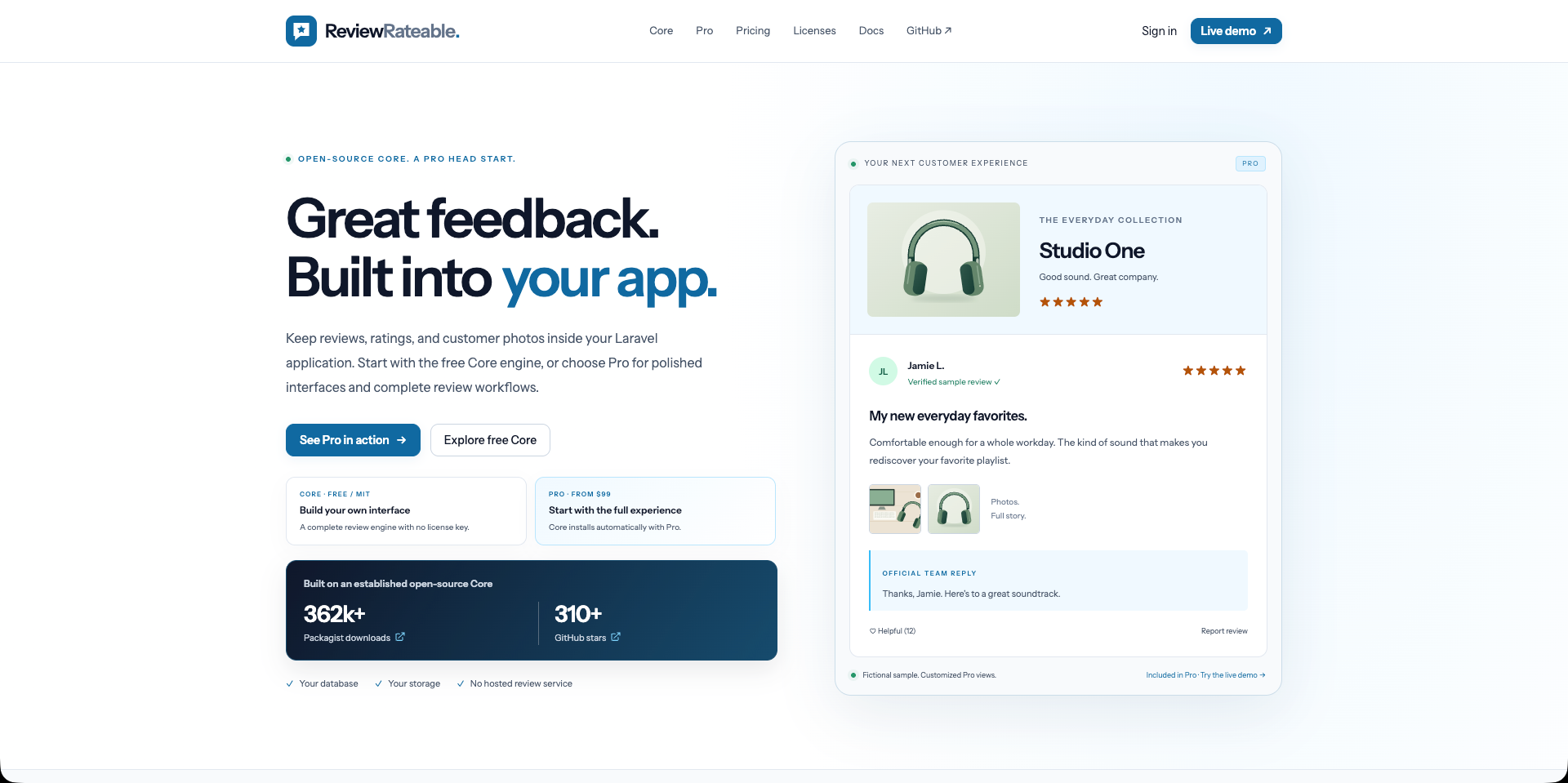 ReviewRateable project preview